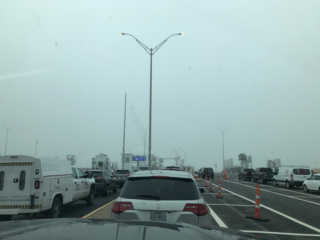 Foggy Day Waiting to Get on Ferry